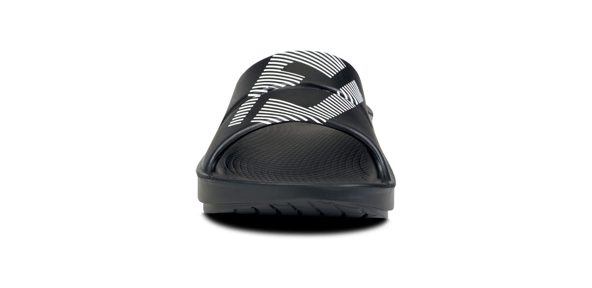 FJ X OOFOS Men's OOahh Sport Slide Sandal - Black - Image 6