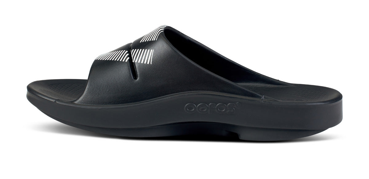 FJ X OOFOS Men's OOahh Sport Slide Sandal - Black - Image 7