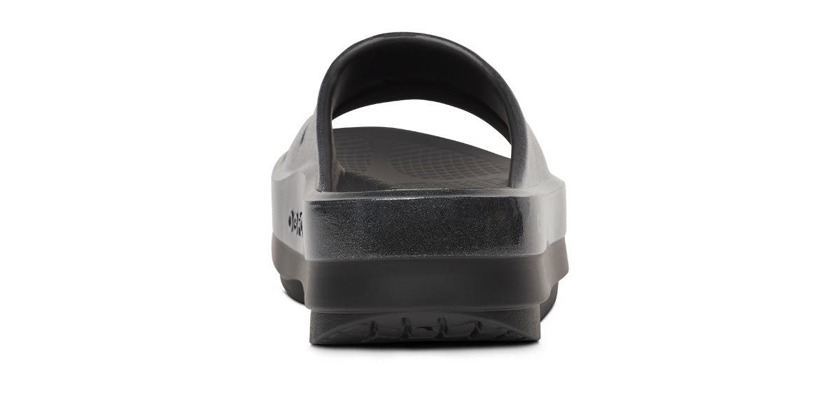 Women's OOmega OOahh Stacked Sandal - Black Sparkle - Image 8