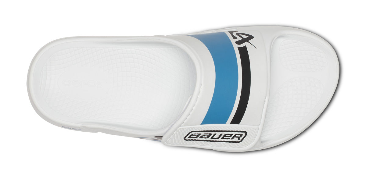 BAUER/OOFOS Men's OOahh Sport Flex Sandal – White - Image 9